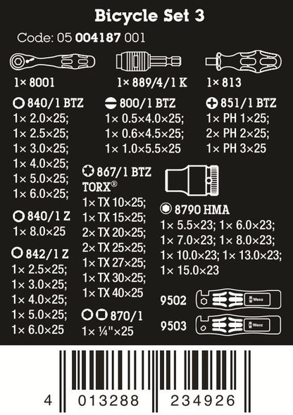 Wera Bicycle Set 3 41 Pieces Metric 05004187001