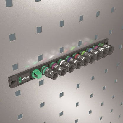 Wera Magnetic Socket Rail C Impaktor 1 Set 1/2" Drive 9 Pieces 05005490001