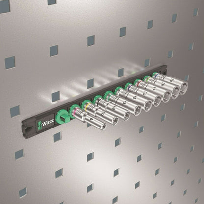 Wera Zyklop Magnetic Socket Rail B Deep 1 Set 3/8" Drive 9 Pieces 05005440001