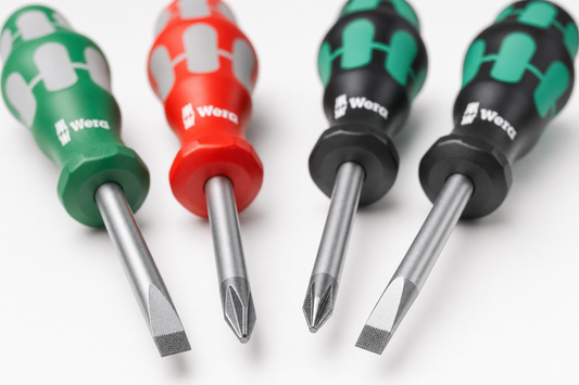 Wera Lasertip screwdriver tips close-up macro shot