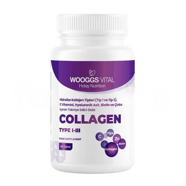 Wooggs Vital Collagen Type I-II with Vitamin C & Biotin 60 Tablets
