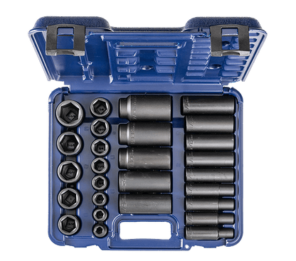 Wright Tool 6 Point Standard & Deep Impact Socket Set 1/2" Drive Metric 46667-MC