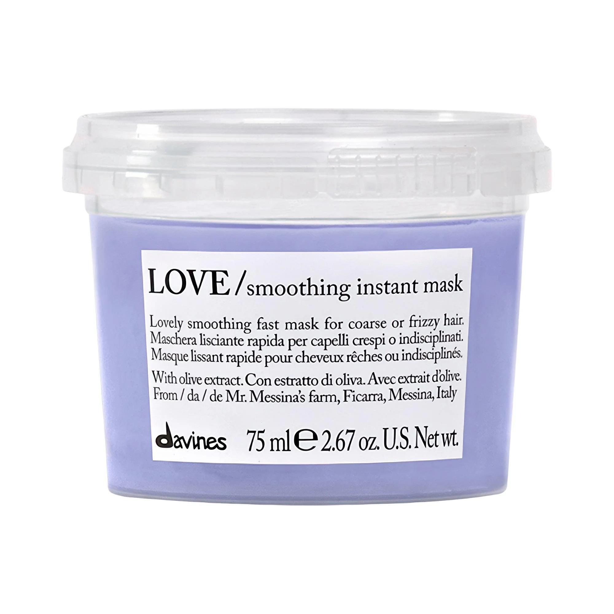 LOVE Smoothing Instant Hair Mask for Frizzy Hair - Vegan, Sulfate-Free, 30-Second Processing