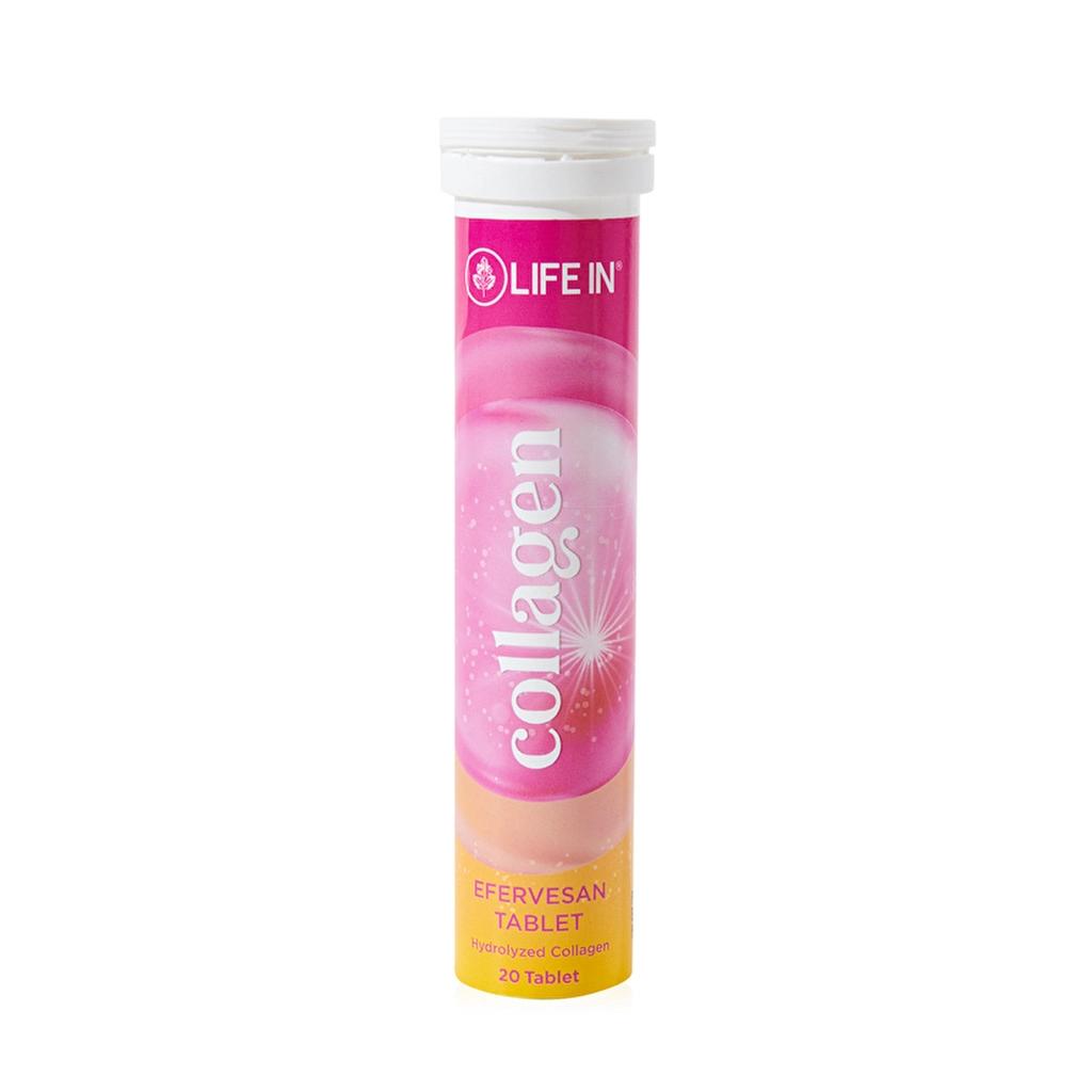 Life In Collagen Effervescent Tablets for Skin Glow 20 Count