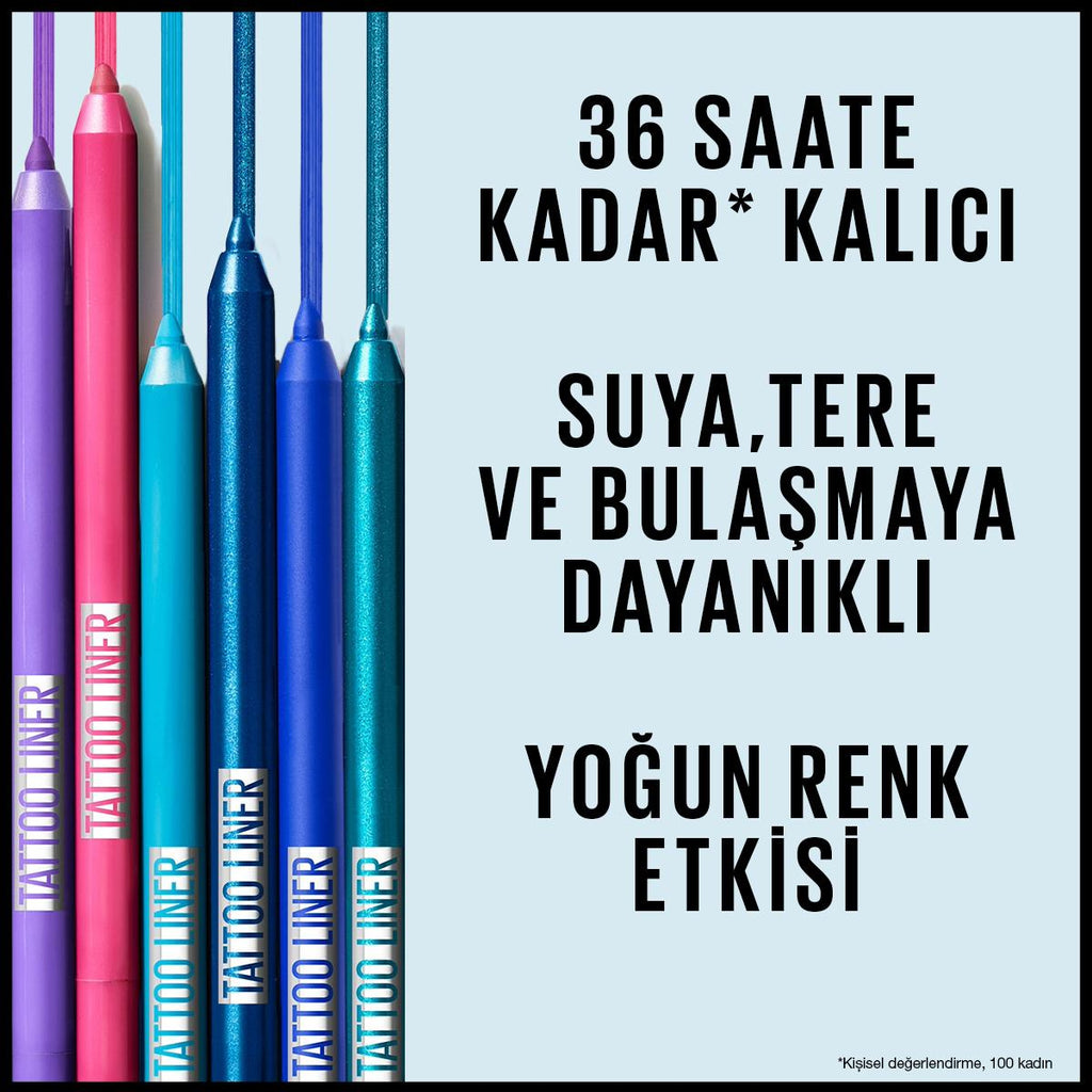 Maybelline Tattoo Liner Gel Eyeliner 302 Ultra Pink - Long-Lasting, Waterproof Eyeliner for Intense Eye Color