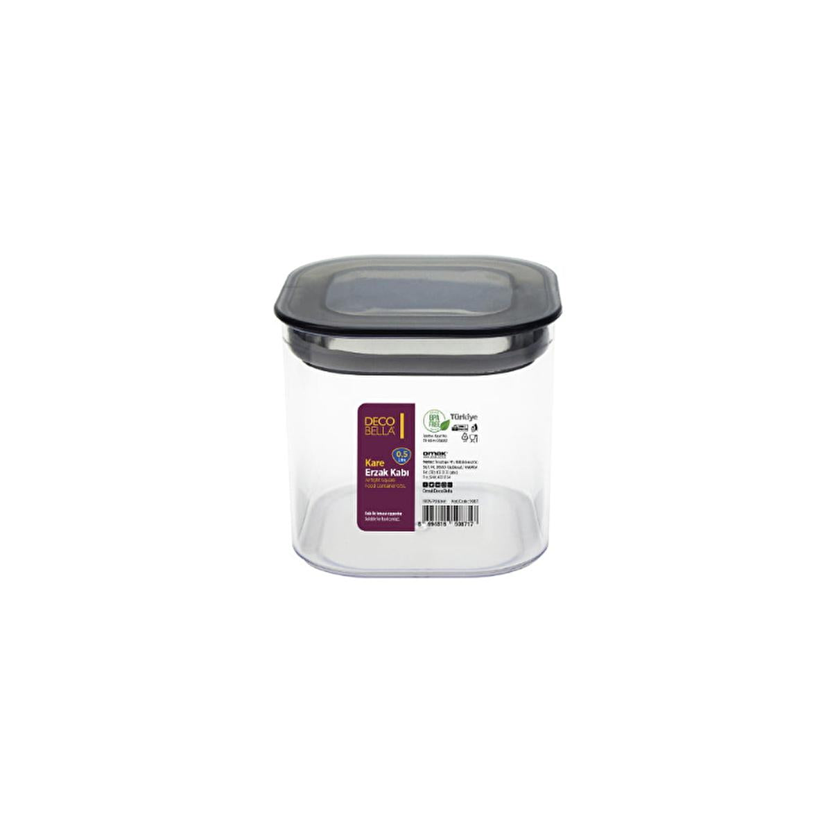 Decobella Airtight Food Storage Container - 500ml, Stackable, Non-Toxic, Dishwasher Safe