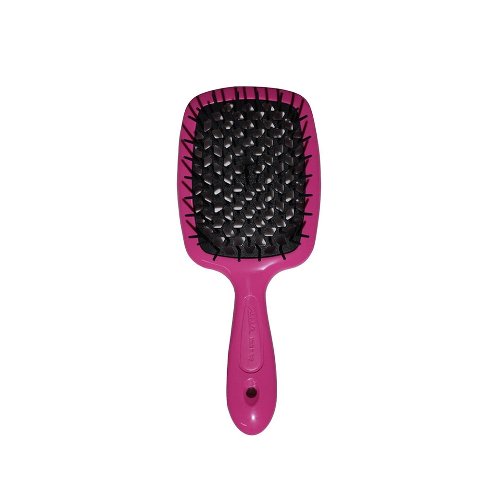 Janeke Superbrush Detangling Hairbrush Pink & Black
