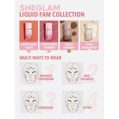 Sheglam Color Bloom Liquid Blush Cutie Pie Glow 5.2ml