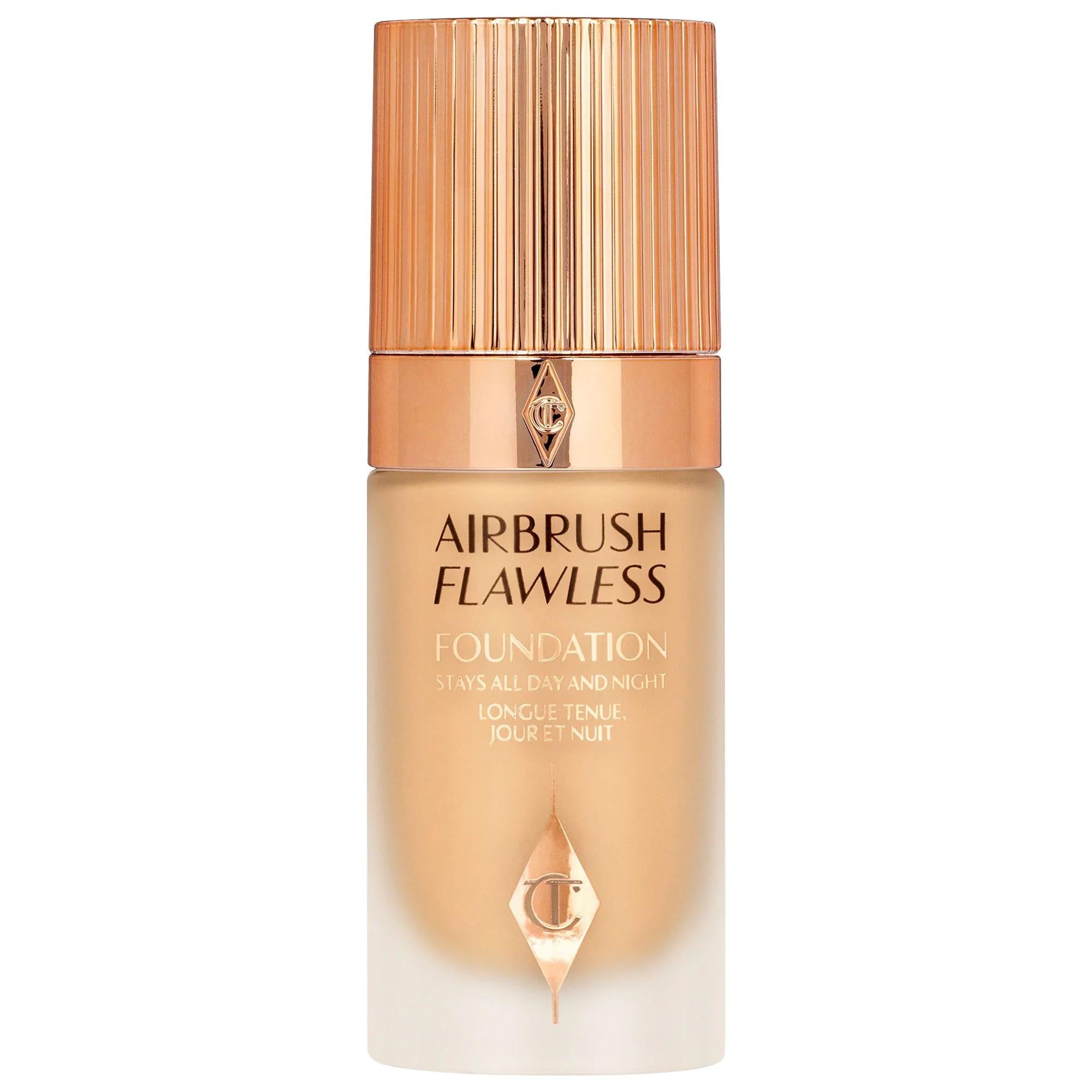 Charlotte Tilbury Airbrush Flawless Foundation: Full Coverage, Matte Finish, Longwear, Hydrating & Vegan Liquid Foundation
