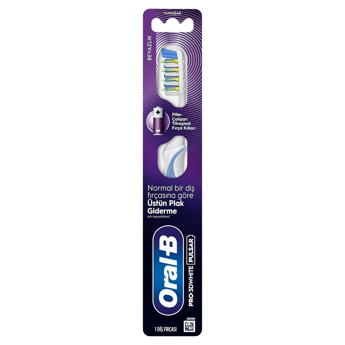Oral-B Pro 3D White Pulsar Battery Toothbrush Medium 1 Count