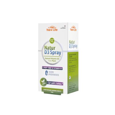 New Life Natur Vitamin D3 Spray 1000 IU - Vegan & Vegetarian Friendly Dietary Supplement