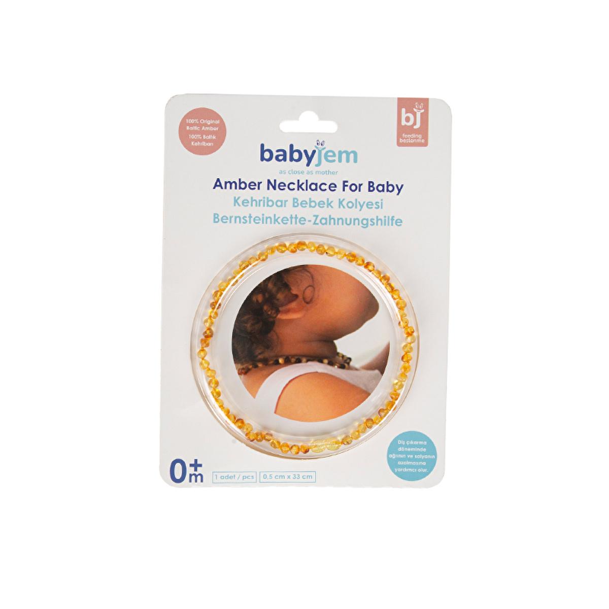 Babyjem Baby Amber Necklace for Teething Relief - Natural Amber Jewelry for Babies, Teething Accessories