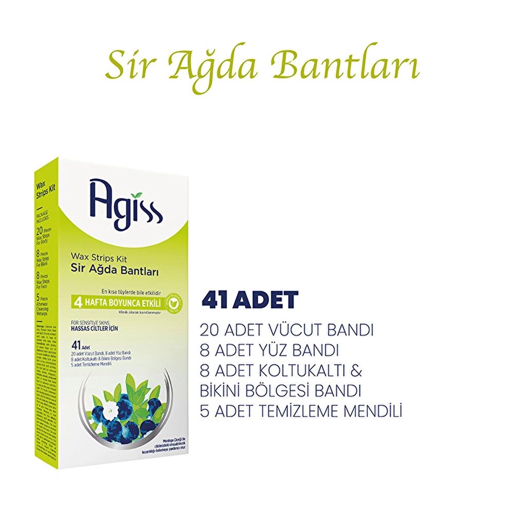 Agiss Sensitive Skin Wax Strips for Face & Body 41-Pack