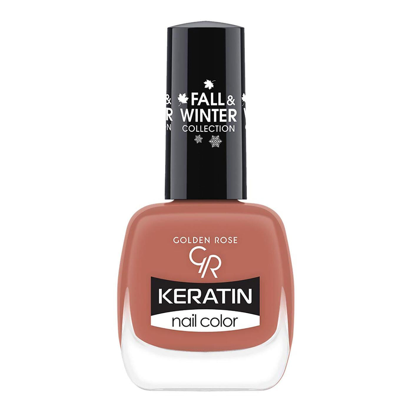 Golden Rose Keratin Nail Polish in Shade 208 for Glossy Nails