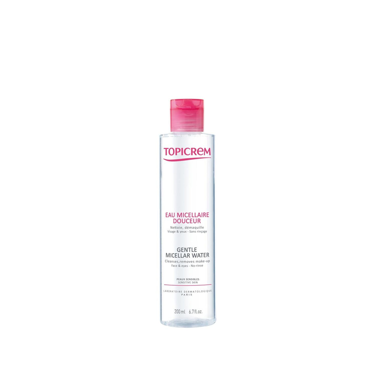 Topicrem Face and Eye Cleansing Water for Sensitive Skin - Gentle, Non-Irritating, 200ml