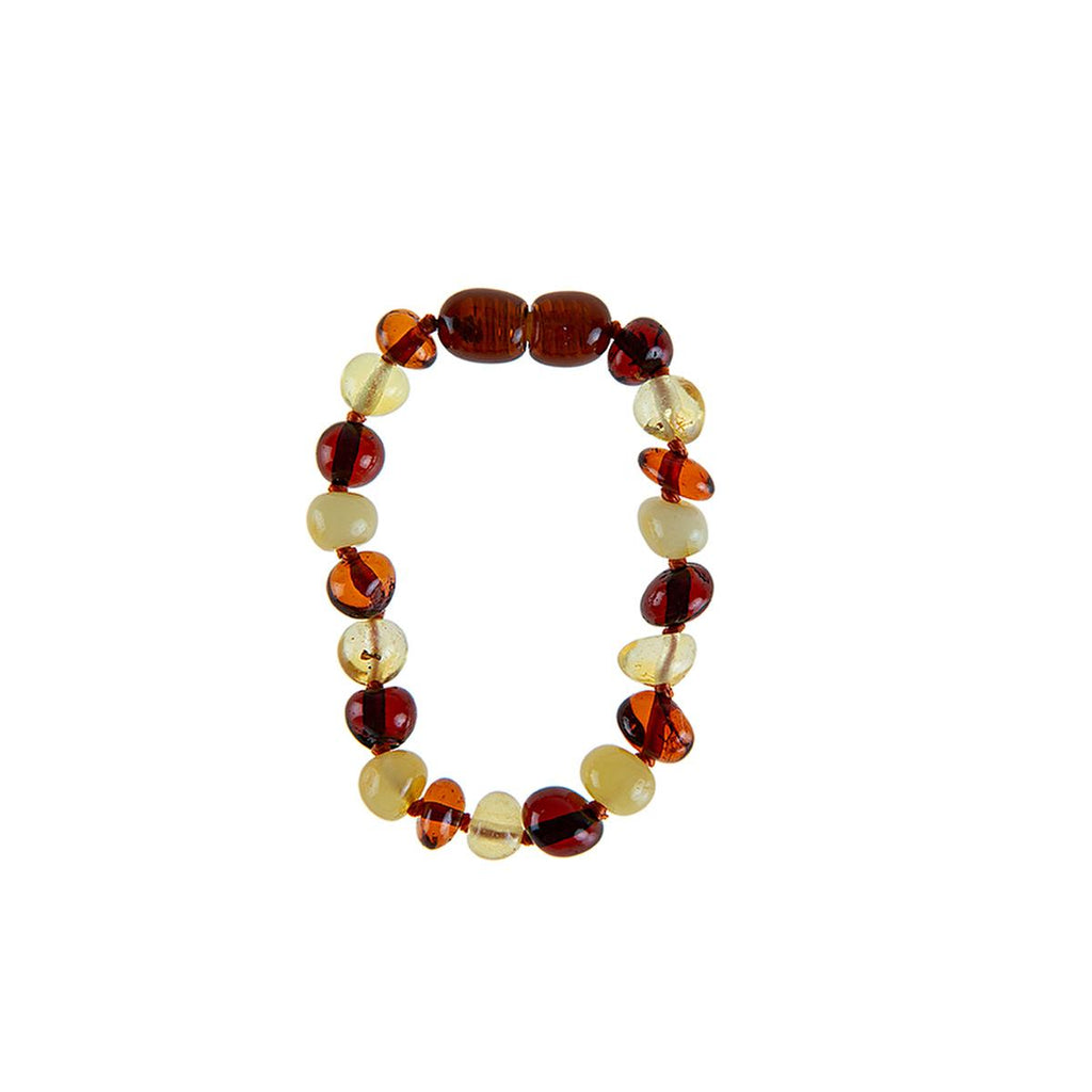 Babyjem Amber Teething Bracelet for Babies - Natural Pain Relief, Individually Knotted Amber Stones