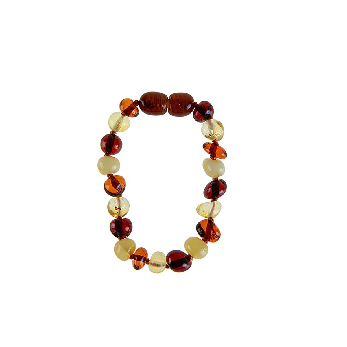 Babyjem Amber Teething Bracelet for Babies - Natural Pain Relief, Individually Knotted Amber Stones