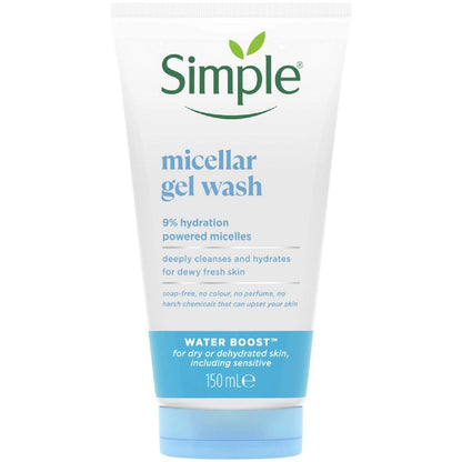 Simple Water Boost Micellar Facial Cleansing Gel 150 ml