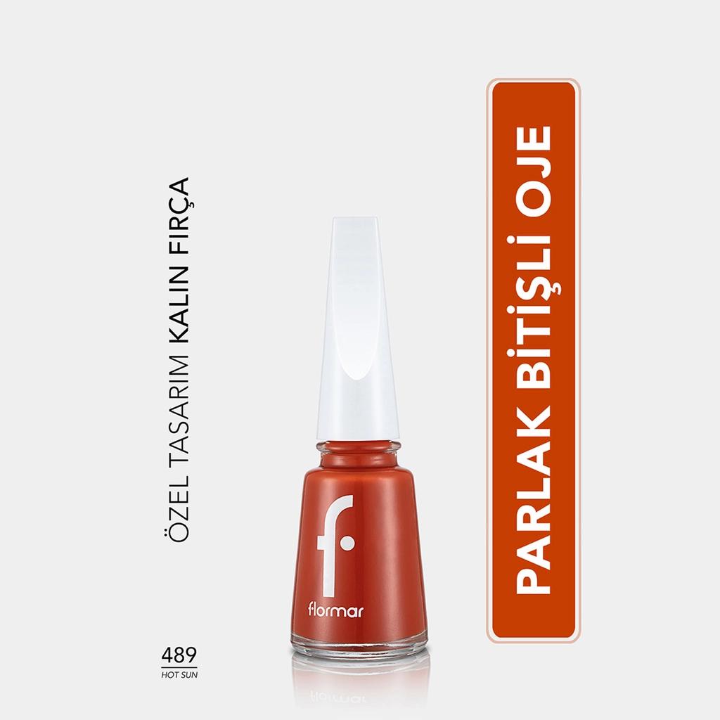 Flormar Nail Enamel 489 Hot Sun Pigmented Nail Polish