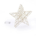 KPM Christmas Star Light Decoration - Gold Holiday Star Light with Timer - Battery Operated Indoor Christmas Window Decor, 11.81 inches