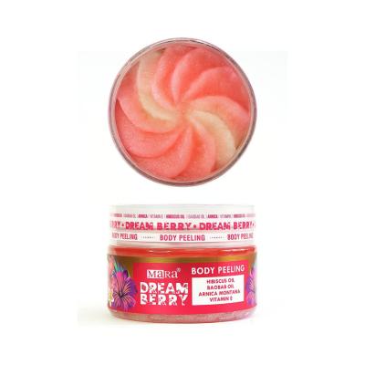Mara Dreamberry Body Scrub: Exfoliating, Moisturizing, and Smoothing - Natural Body Peeling w/ Strawberry & Hibiscus Scent for Radiant Skin