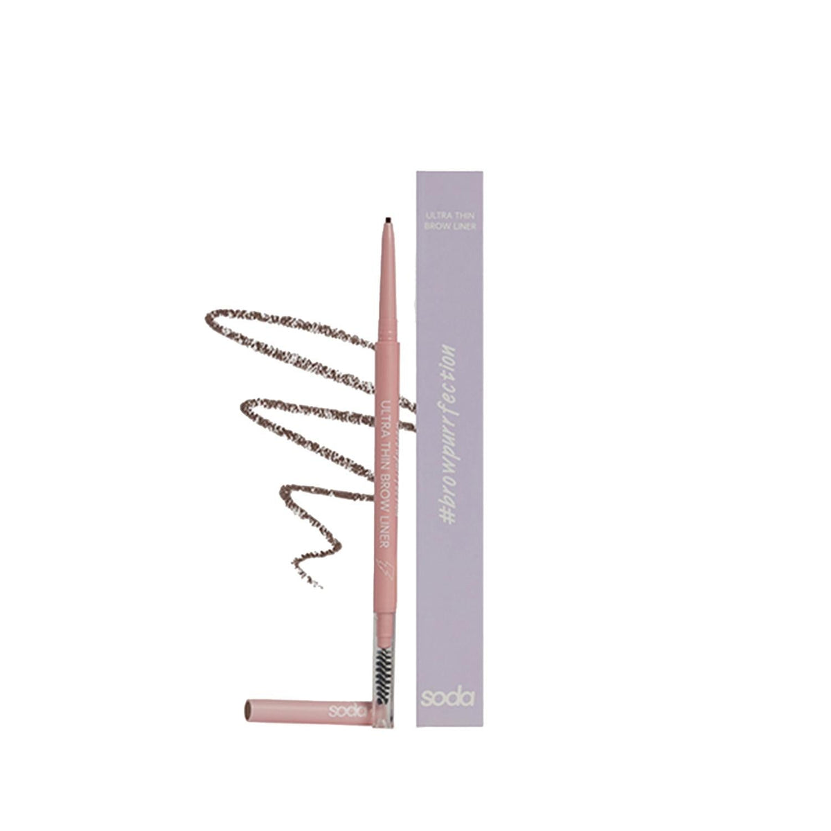 Soda Ultra Thin Eyebrow Pencil for Precise Definition - Portable, 0.06g