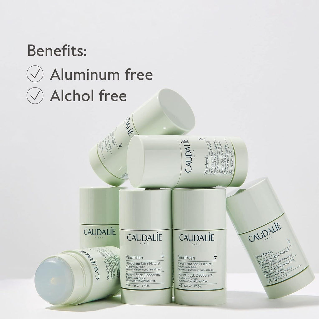 Caudalie Vinofresh Natural Deodorant Stick - Effective, Chemical-Free, 50g