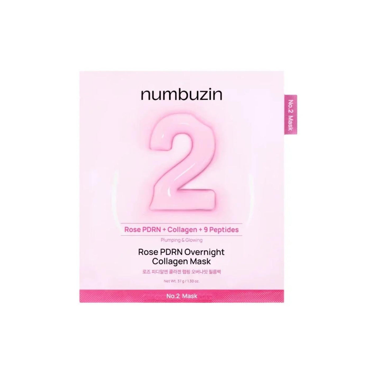 Numbuzin No.2 Rose PDRN Overnight Collagen Mask 1 pc
