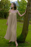 Zeyland 94 Ruched Strap Loungewear Dress in Mink