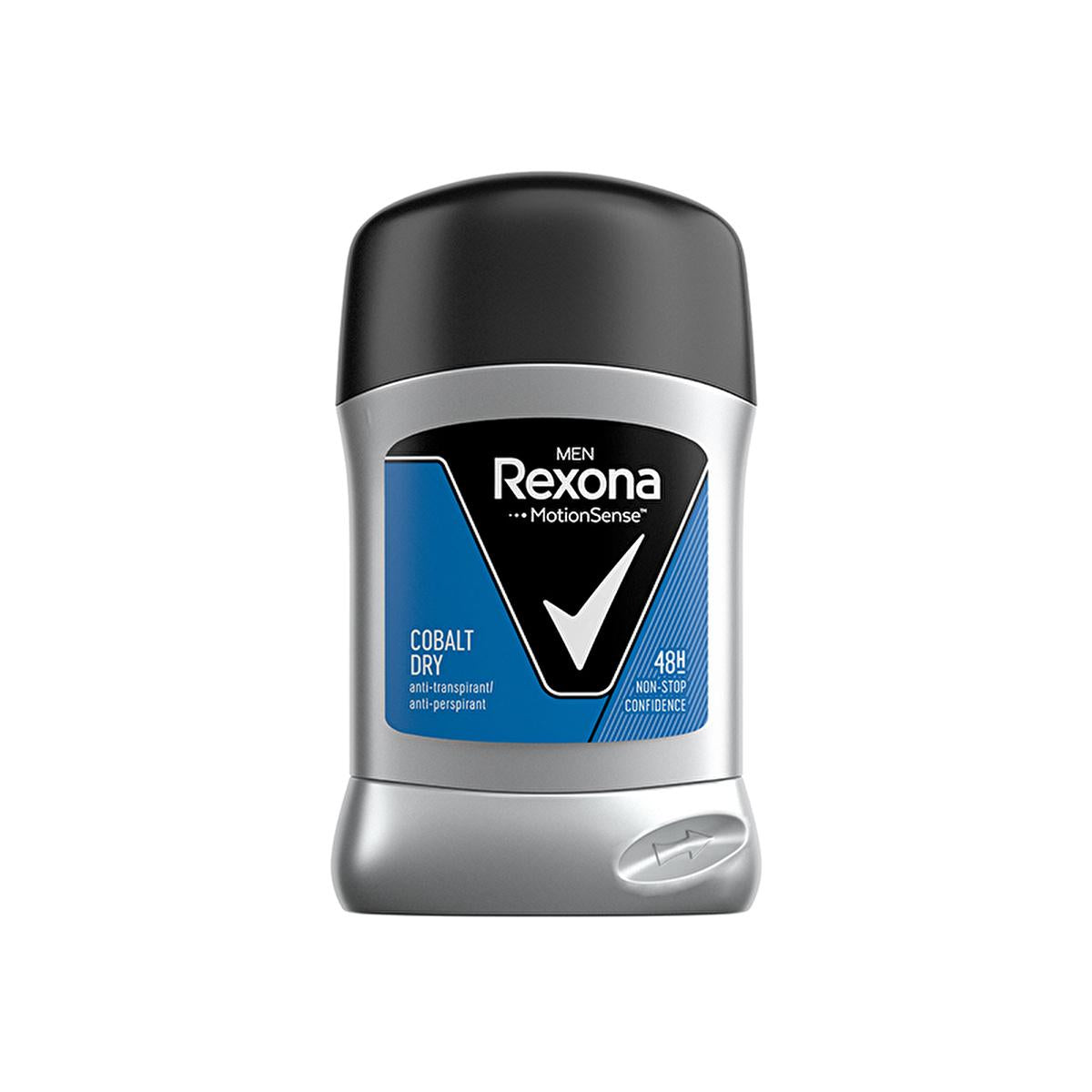 Rexona Men Cobalt Dry Antiperspirant Deodorant Stick - 48 Hour Protection, MotionSense Technology