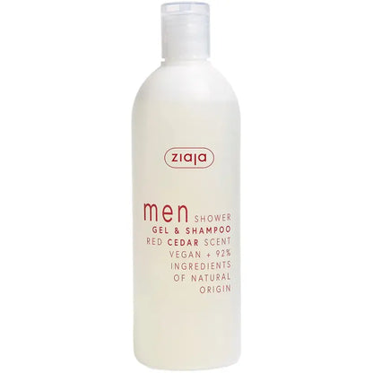 Ziaja Men 2-in-1 Red Cedar Shower Gel & Shampoo 400ml