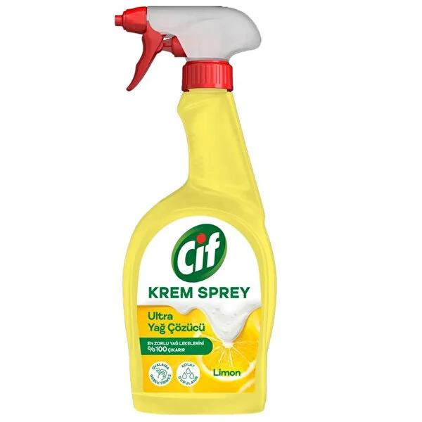 Cif Lemon Surface Cleaner: Powerful Grease Remover Spray - Effortless Kitchen Degreaser, Fresh Lemon Scent - Multi-Surface Cleaning, No Scrubbing Needed.