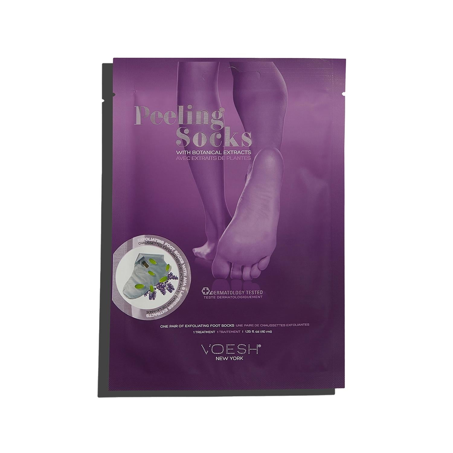 Voesh New York Peeling Treatment Socks for Smooth Feet - Exfoliating Socks for Foot Care