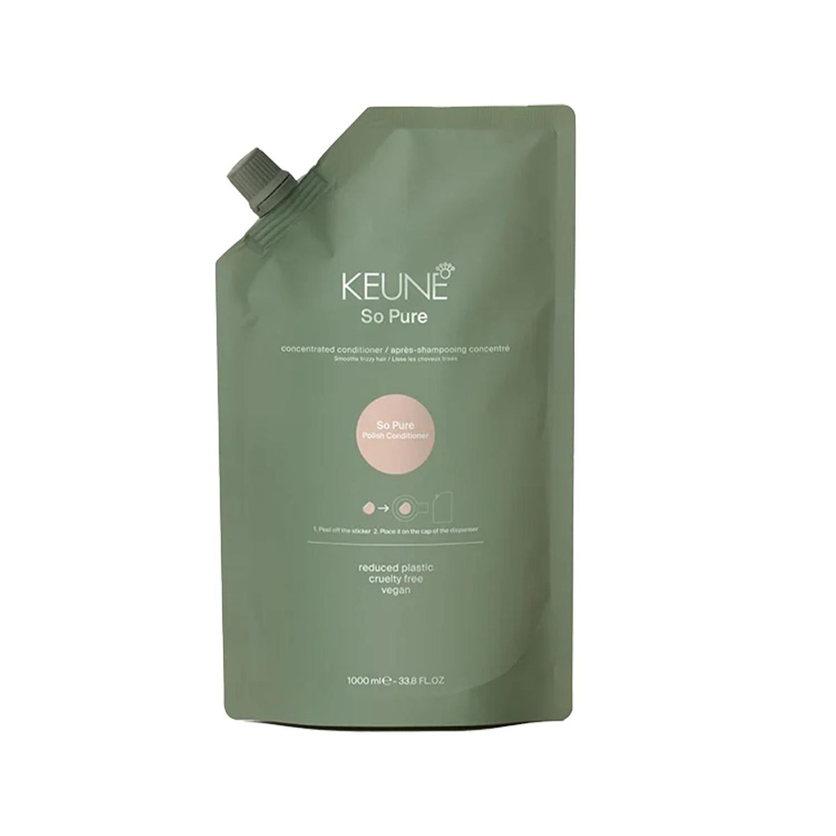 Keune So Pure Polish Shine-Enhancing Conditioner Refill 1000 ml