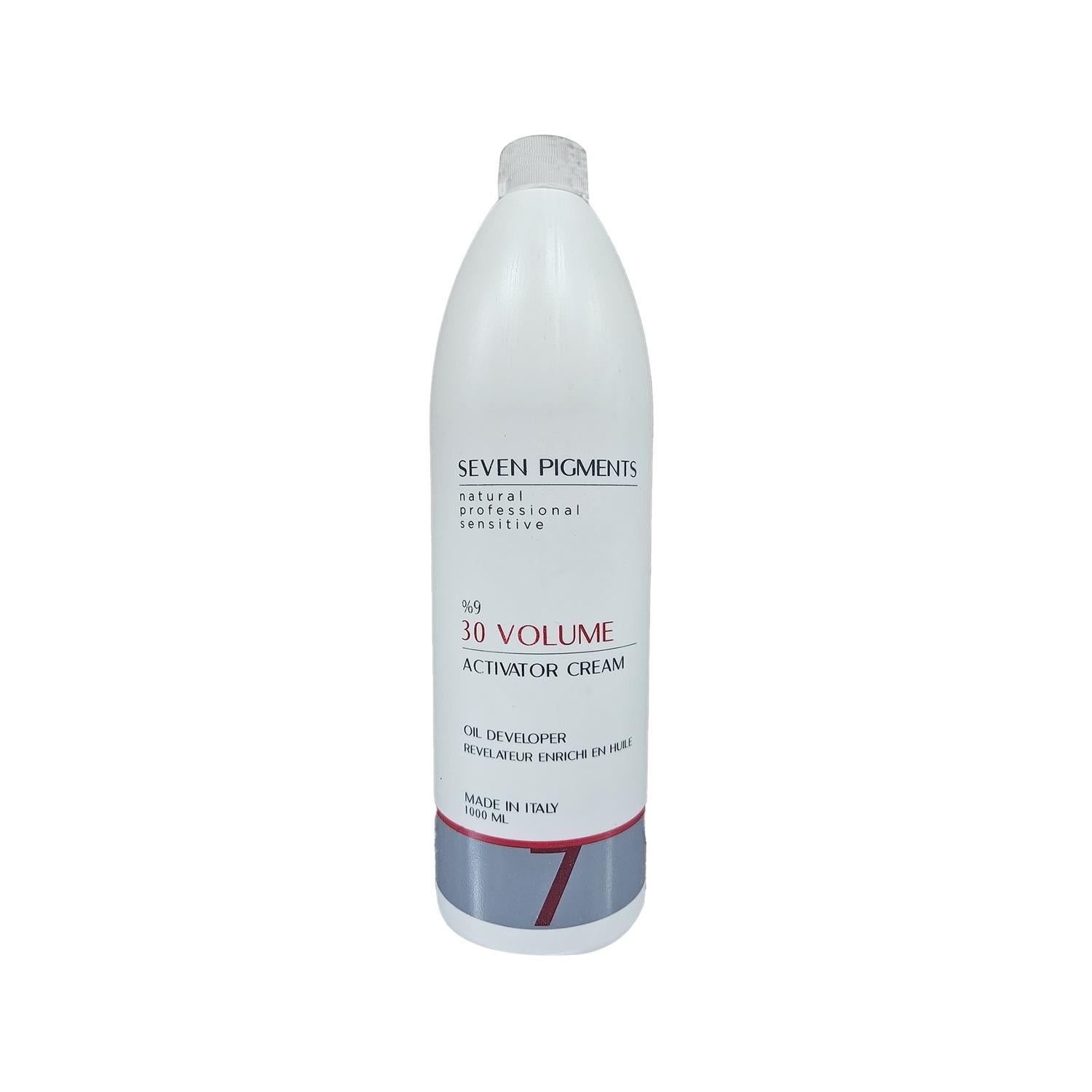 Seven Pigments 30 Vol %9 Oxidizing Cream: Professional Hair Dye & Bleach Developer - Vibrant, Consistent Color, 1000 ml